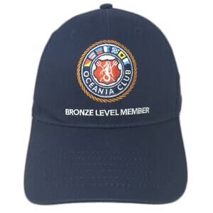 Oceania Cruises Baseball Cap Blue White OS Oceania Club Bronze Member Hat Adj